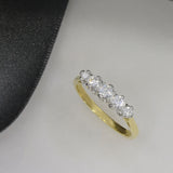 Pre Owned 18ct Gold & Platinum 5 Stone Diamond Eternity Ring 0.45ct