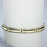 Pre Owned 9ct White & Yellow Gold Oblong Link Bracelet