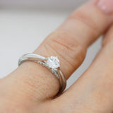 Pre Owned Platinum Solitaire Diamond Ring 0.30ct
