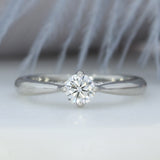 Pre Owned Platinum Solitaire Diamond Ring 0.30ct