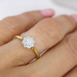 Pre Owned 18ct Yellow Gold Diamond Cluster Ring