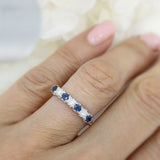 Pre Owned 18ct Gold Sapphire & Diamond Eternity Ring.