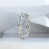 Pre Owned Platinum Zig Zag Diamond Wedding Band