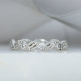 Pre Owned Platinum Zig Zag Diamond Full Eternity/wedding ring.