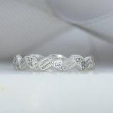 Pre Owned Platinum Zig Zag Diamond Wedding Band