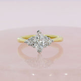 Pre Owned 18ct Yellow Gold & Platinum Diamond Cluster Ring 0.87ct