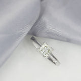 Pre Owned 18ct Gold Princess Cut Diamond Solitaire 1ct