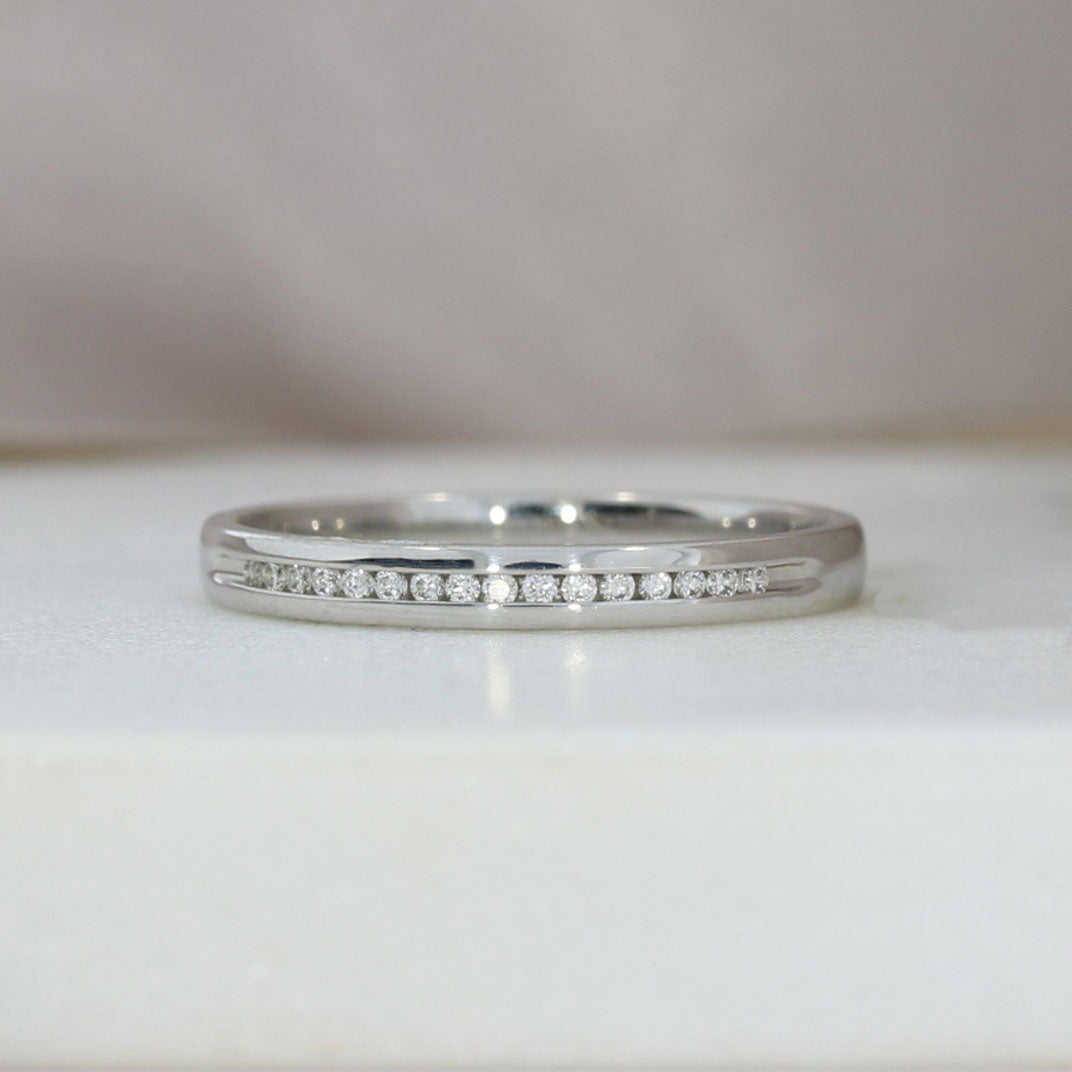 18ct White Gold Channel Set Diamond Eternity or Wedding Ring