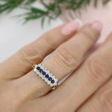 Pre Owned 18ct Yellow Gold Sapphire & Diamond Cluster Ring