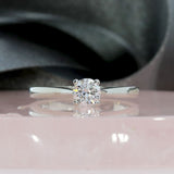 Pre Owned Platinum GIA Certified Natural Diamond Solitaire Ring 0.50ct D VS1