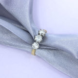 Pre Owned 18ct Yellow Gold & Platinum Claw Set 3 Stone Diamond Ring 1.22ct