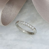 Platinum Claw Set 7 Stone Diamond Eternity Ring 0.20ct