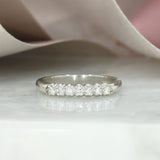 Platinum Claw Set 7 Stone Diamond Eternity Ring 0.20ct