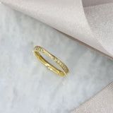 18ct Yellow Gold Pave Set Diamond Twist Wedding or Eternity Ring