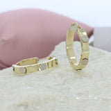 Pre Owned 9ct Yellow Gold Cartier Style Hoop Earrings