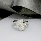 Pre Owned 18ct White Gold Fancy Marquise Crossover Diamond Cluster Ring 1.86ct