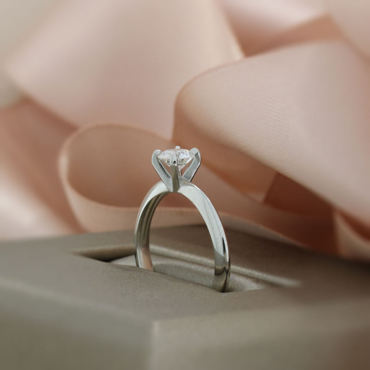 Platinum IGI Certified Brilliant Cut Lab Grown Diamond Solitaire Ring 0.50ct