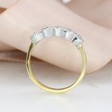 18ct Yellow Gold Rim Set 5 Stone Diamond Ring 0.76ct