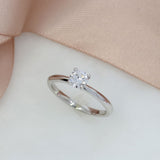 9ct Gold Certified Lab Grown Diamond Solitaire Ring  0.50ct D VS1