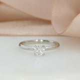 9ct White Gold 4 Claw Set Certified Laboratory Grown Diamond Solitaire Ring 0.50ct