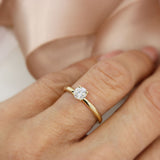 9ct Gold 4 Claw Set Certified Laboratory Grown Diamond Solitaire Ring  0.50ct