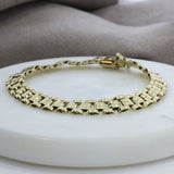 Pre Owned 9ct Yellow Gold 4 Row Bracelet