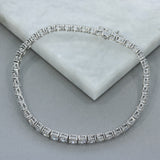 Pre Order 9ct White Gold Claw Set Lab Diamond Line Bracelet 10.00ct