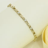 9ct Yellow Gold infinity Diamond Line Bracelet 0.64ct