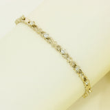 9ct Yellow Gold infinity Diamond Line Bracelet 0.64ct