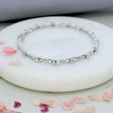 9ct White Gold Fancy Link Diamond Bracelet 1.06ct