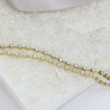 9ct Yellow Gold Double Row Diamond Bracelet 1.88ct