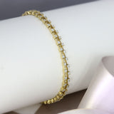 9ct Yellow Gold Double Row Diamond Bracelet 1.88ct