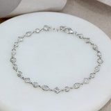 18ct White Gold Diamond Line Bracelet 1.60ct