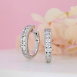 18ct White Gold Diamond Hoop Earrings 0.75ct