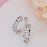 18ct White Gold Diamond Hoop Earrings 0.75ct