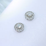 18ct White Gold Diamond Cluster Stud Earrings 0.63ct