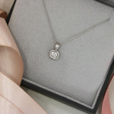9ct White Gold Diamond Solitaire Pendant on a 9ct 18inch Chain 0.61ct
