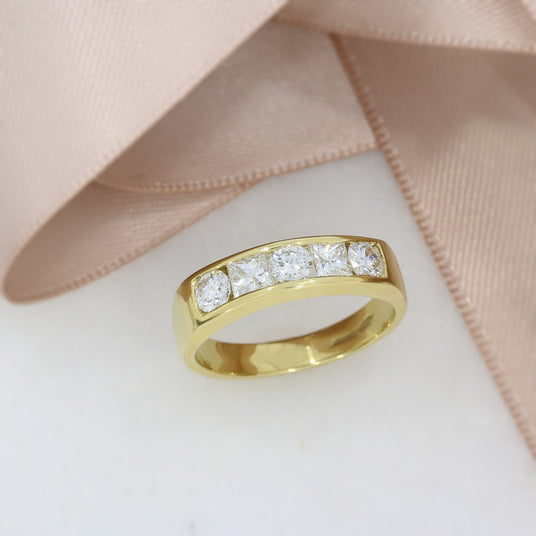 18ct Yellow Gold Channel Set Eternity Ring 0.63ct