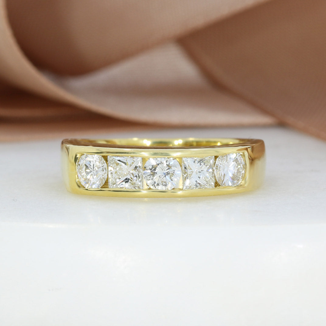 18ct Yellow Gold Channel Set Eternity Ring 0.63ct