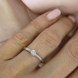 Palladium 950 Brilliant Cut Diamond Solitaire In a 3 Claw Twist Setting 0.30ct