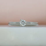 Palladium 950 Brilliant Cut Diamond Solitaire In a 3 Claw Twist Setting 0.30ct
