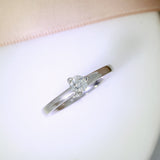 Palladium 950 Brilliant Cut Diamond Solitaire In a 3 Claw Twist Setting 0.30ct