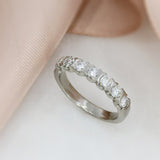 Palladium 950 7 Stone Diamond Eternity Ring 0.68ct