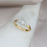 18ct Rose Gold 3 Stone Diamond Ring 0.28ct