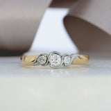 18ct Rose Gold 3 Stone Diamond Ring 0.28ct