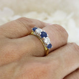 18ct Yellow Gold Sapphire & Diamond Eternity Ring.