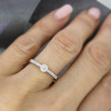 Platinum Diamond Solitaire Ring With Diamond Set Shoulders Total 0.50ct