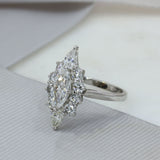 18ct White Certified Marquise Diamond 0.88ct F VVS2 Cluster Ring Total Diamond Weight 2.18ctert 20048038