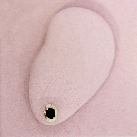 9ct Yellow Gold Oval Sapphire Stud Earrings