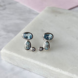 Silver Blue Topaz Earrings